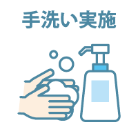 手洗い実施